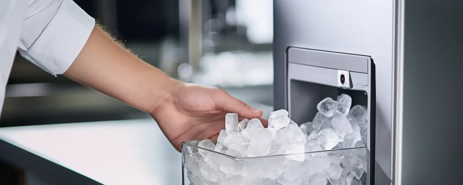 FlexFul technician servicing commercial ice-making equipment